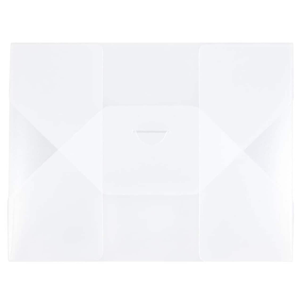 JAM Paper 7" x 9.25" Clear Frost Tuck Flap Closure Plastic Envelope